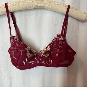 Vintage La Perla Marvel Red Floral Bra - NWOT
